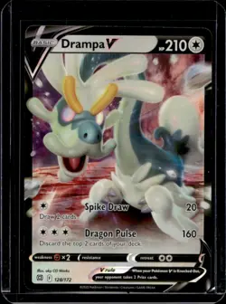 2022 Pokemon SWSH Brilliant Stars Drampa V #128/172 - Image 1
