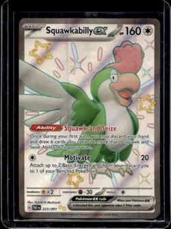 2024 Pokemon Paldean Fates Squawkabilly ex #223/091 - Image 1