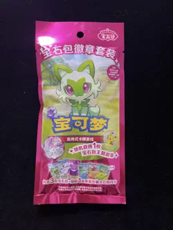 2026 Pokemon TCG S-Chinese Gem Pack Badge Set Sealed Box 3 Packs #1 PC46 - Image 1