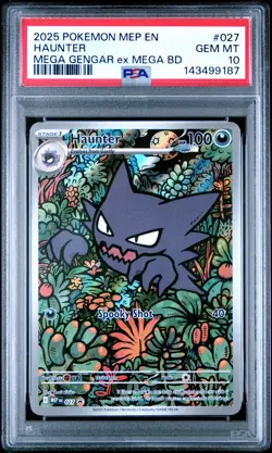 2025 POKEMON MEGA GENGAR EX MEGA BATTLE DECK HAUNTER PSA 10 - Image 1