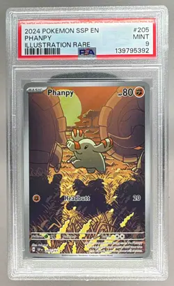 139795392 Phanpy 2024 Pokemon Surging Sparks #205/191 PSA 9 - Image 1