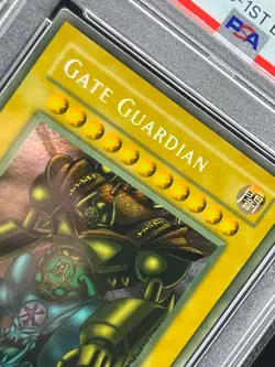 Vintage Yugioh Gate Guardian MRD-000 1st Edition Misprint Heavy Faded PSA 9 MINT - Image 4