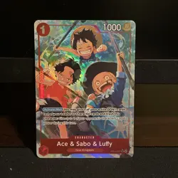 One Piece CCG TCG Ace & Sabo & Luffy Alternate Art OP13 Carrying On His Will - Image 1