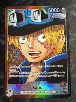 Namco Sabo OP13-004 Alternate Art Foil Leader Carrying on His Will 5000 English - Image 1