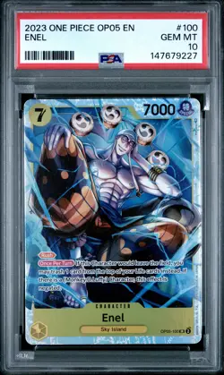 2023 ONE PIECE OP05-AWAKENING OF THE NEW ERA #100 ENEL PSA 10 - Image 1