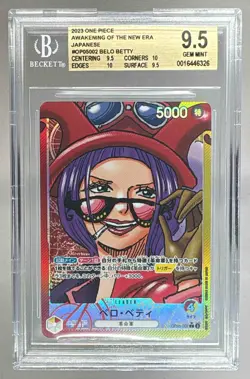 Belo Betty 2023 Japanese One Piece Awakening New Era #OP05-002 Alt Art BGS 9.5 - Image 1