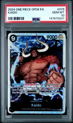 2024 ONE PIECE OP08-TWO LEGENDS #079 KAIDO PSA 10 - Image 1