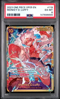 2023 ONE PIECE OP05-AWAKENING OF THE NEW ERA #119 MONKEY D. LUFFY PSA 6 - Image 1