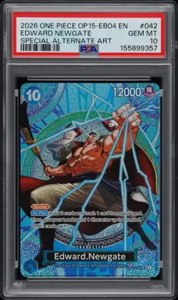 One Piece Edward Newgate Special Alternate Art OP15-EB04 EN #042 Gem Mint PSA 10 - Image 1