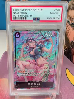 PSA 10 Nico Robin SR Alternate Art OP12-087 2025 ONE PIECE Card Japanese - Image 1