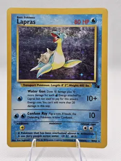 Lapras Pokemon Card 1999 Holo Fossil Set - Image 1