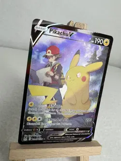 Pikachu V TG16/TG30 Lost Origin Trainer Gallery Holo Full Art Card NM Condition - Image 2