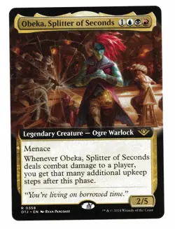 MTG Card: Obeka, Splitter of Seconds Extended Art #0358 OTJ Rare! NM - Image 1