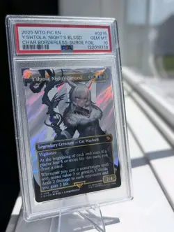 2025 MTG FINAL FANTASY COMMANDER SURGE #0215 Y'SHTOLA, NIGHT'S BLESSED PSA 10 - Image 3