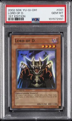 2002 YU-GI-OH! STARTER DECK: KAIBA 1ST EDITION #041 LORD OF D. PSA 10 - Image 1