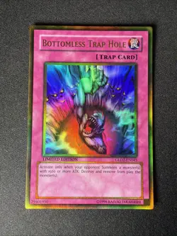 Yugioh Bottomless Trap Hole GLD2-EN045 Gold Rare Limited Edition - Image 1