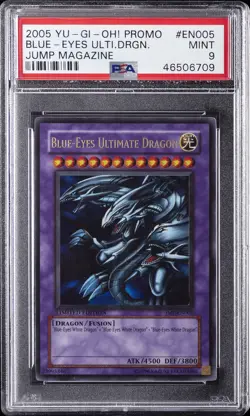 2005 YU-GI-OH! PROMO JUMP MAGAZINE #EN005 BLUE-EYES ULTIMATE DRAGON PSA 9 - Image 1