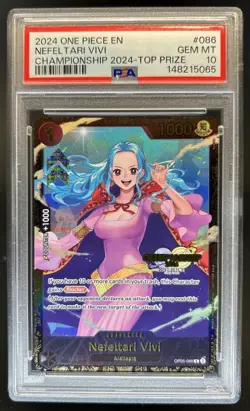 2024 One Piece Championship Top Prize Nefeltari Vivi #OP05-086 PSA 10 GEM MINT - Image 1