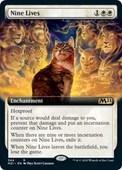 1x Nine Lives - Extended Art NM, English MTG Core Set 2021 - Image 1