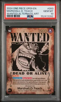 2024 ONE PIECE OP09-EMPERORS IN THE NEW WORLD #093 MARSHALL D. TEACH PSA 10 - Image 1