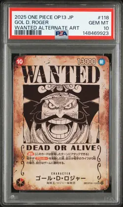 2025 ONE PIECE JAPANESE OP13-CARRYING ON HIS WILL #118 GOL D. ROGER PSA 10 - Image 1