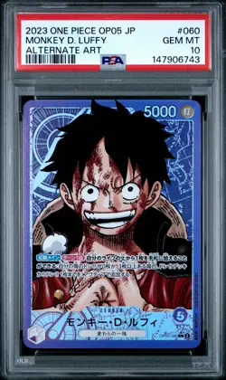 2023 ONE PIECE JAPANESE OP05-AWAKENING OF THE NEW ERA MONKEY D. LUFFY PSA 10 - Image 1
