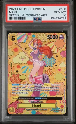 2024 ONE PIECE OP09-EMPERORS IN THE NEW WORLD SPECIAL ALTERNATE ART NAMI PSA 10 - Image 1