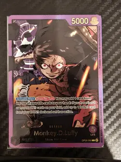 Monkey D Luffy OP05-060 Gold foil Text Leader Alt Art One Piece SP SPR AA - Image 1