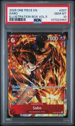 One Piece Illustration Box Vol. 5 Promo Sabo OP05-007 PSA 10 - Image 1