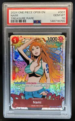 2024 One Piece Nami Treasure Rare #ST01-007 PSA 10 GEM MINT - Image 1