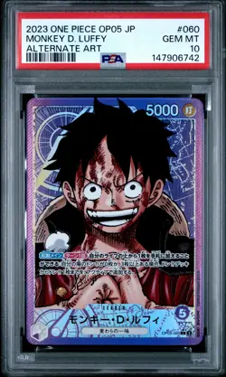 2023 ONE PIECE JAPANESE OP05-AWAKENING OF THE NEW ERA MONKEY D. LUFFY PSA 10 - Image 1