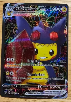 Pokemon Pikachu Sableye Cosplay ACG HOLO Card - Image 1