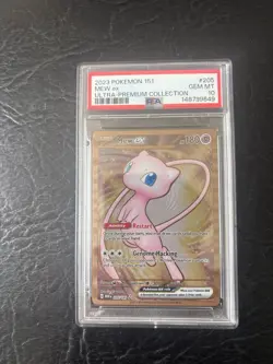 Pokemon TCG Mew ex Full Art 151 UPC Gold Metal Promo Card 205 PSA 10 GEM MT - Image 1