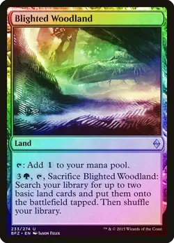 Blighted Woodland FOIL Battle for Zendikar NM Land Uncommon MTG CARD ABUGames - Image 1