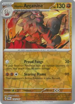 Hisuian Arcanine 100/167 Reverse Holo | Twilight Masquerade | Pokemon Card - Image 1