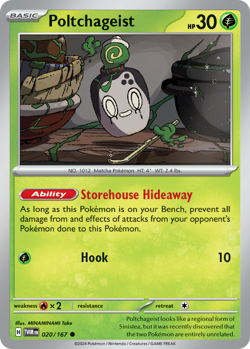 Poltchageist 20/167 Common | Twilight Masquerade | Pokemon Card - Image 1