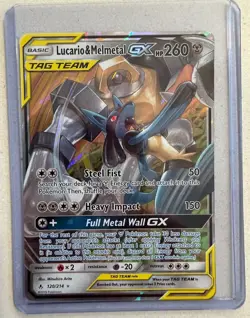 Lucario & Melmetal GX 120/214 Pokemon Card - Image 1