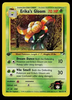 Pokemon Card - Erika's Gloom 1st Edition Gym Heroes 46/132 Uncommon - Image 1