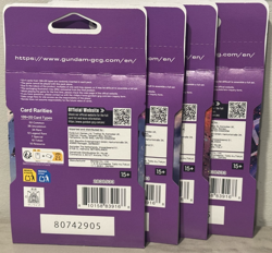 GUNDAM CARD GAME Steel Requiem GD03 Sleeved Boosters ART SET 4 PACKS = 52 CARDS - Image 2