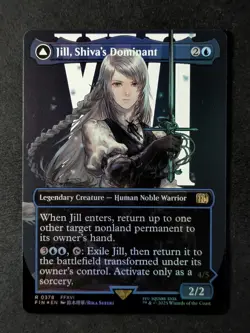 2025 MTG JILL, SHIVA'S DOMINANT/SHIVA, WARDEN OF ICE #0378 Foil Borderless Rare - Image 1