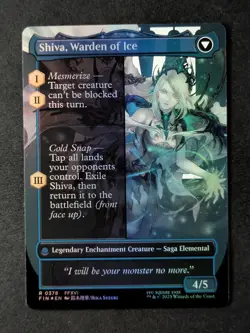 2025 MTG JILL, SHIVA'S DOMINANT/SHIVA, WARDEN OF ICE #0378 Foil Borderless Rare - Image 2