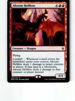 Akoum Hellkite 139 Rare Battle for Zendikar Magic: The Gathering Foil LP - Image 1