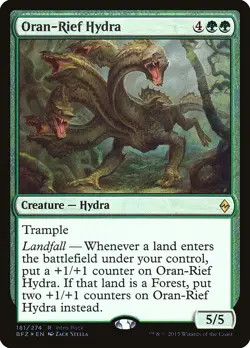 1 x Oran-Rief Hydra - Intro Pack Promo - Battle For Zendikar - Heavy Play - MTG - Image 1