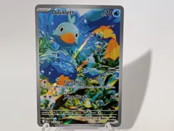 Ducklett 109/086 Holo Illustration Rare SV: White Flare NM Pokemon TCG - Image 1