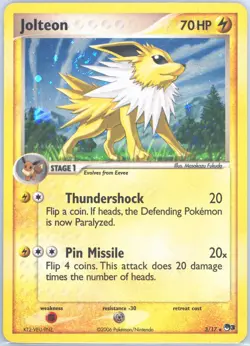 2006 Pokemon Pop Series 3 Jolteon-Holo #3 NM 7 *NEWLY GRADED w/ AMAZING SWIRL* - Image 3