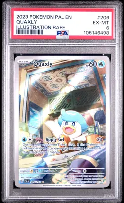 2023 POKEMON PAL EN-PALDEA EVOLVED ILLUSTRATION RARE #206 QUAXLY PSA 6 - Image 1