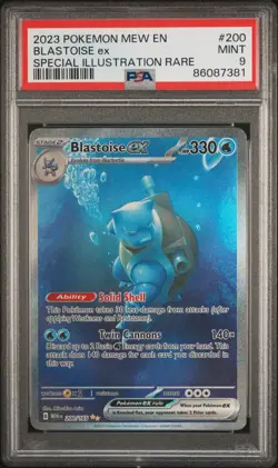2023 Pokemon SV 151 Blastoise EX #200 Special Illustration Rare PSA 9 MINT - Image 1