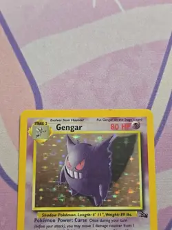 Gengar 5/62 Fossil Holo WOTC Unlimited Pokemon Tcg 1999 MP - Image 3