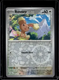 2025 Pokemon Prismatic Evolutions Buneary Reverse Holo #083/131 - Image 1