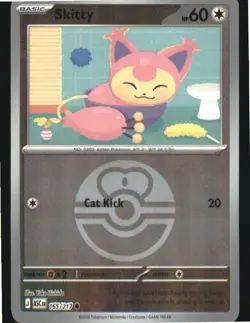 Skitty (Love Ball) 165/217 Holo ME: Ascended Heroes Pokemon Reverse Holo NM - Image 1